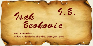 Isak Beoković vizit kartica